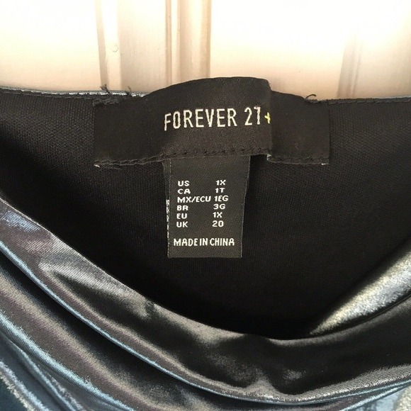 HOST PICK-- Forever21 Party Dress SzXL Straps Beautiful Peacock Blue Pre-Owned - Picture 3 of 8